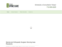 Tablet Screenshot of iowaspinecare.org